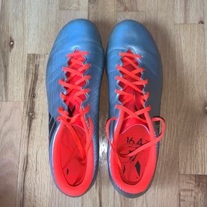 Adidas Soccer Cleats, Size 12.5, Grey/Orange